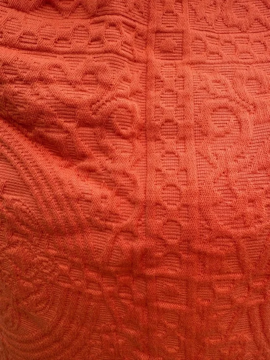 Superior Orange 🍊 Coral Textured King Pillowsham - Picture 2 of 5